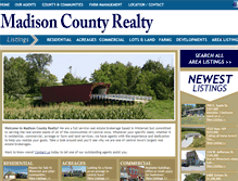Tablet Screenshot of madisoncountyrealty.com